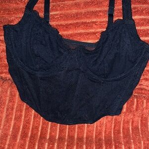 Black Lace Underwire Bustier Top - Women Intimates